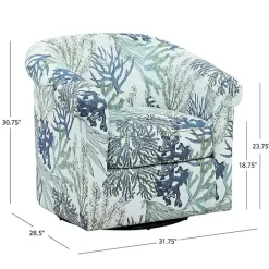 Sale Kirklands Home Ocean Bonnie Swivel Accent Chair Blue