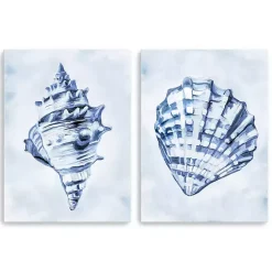Clearance Kirklands Home Blue Ocean Treasures Canvas Art Prints, Set of 2