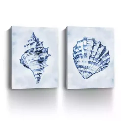Clearance Kirklands Home Blue Ocean Treasures Canvas Art Prints, Set of 2