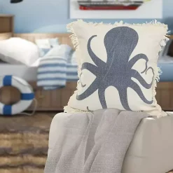 Sale Kirklands Home Blue Octopus Accent Pillow with Fringe