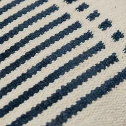 Discount Kirklands Home Blue Offset Colorblock Stripe Throw Pillow