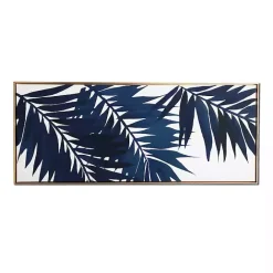 Online Kirklands Home Blue Palms Framed Canvas Art Print