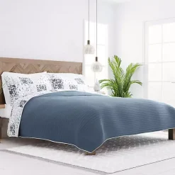 Discount Kirklands Home Blue Patchwork Reversible 3-pc. King Quilt Set