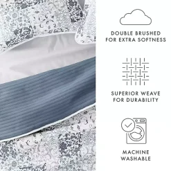 Discount Kirklands Home Blue Patchwork Reversible 3-pc. King Quilt Set