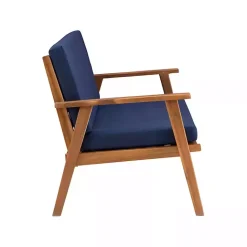 Best Kirklands Home 4-pc. Acacia Wood Outdoor Living Set Blue