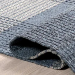 Sale Kirklands Home Plaid Emily Henderson x RugsUSA Area Rug, 6x9 Blue