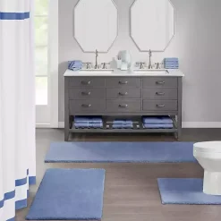 Online Kirklands Home Plush Microfiber Bath Mat, 20x30 Blue