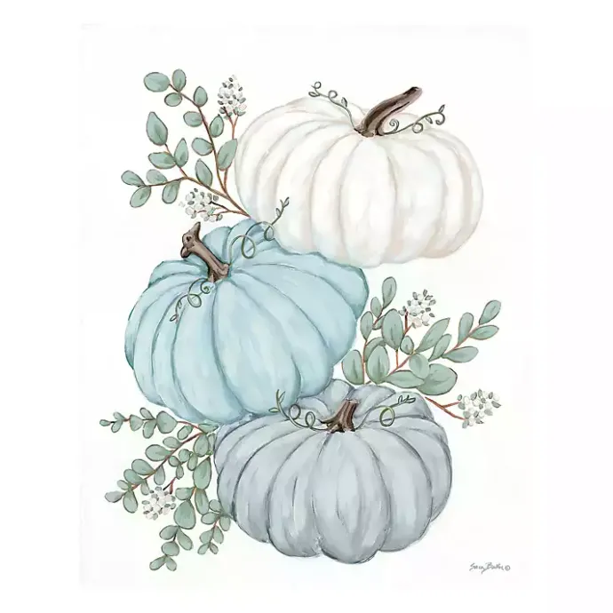 Outlet Kirklands Home Blue Pumpkin Trio Canvas Art Print