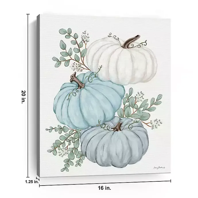 Outlet Kirklands Home Blue Pumpkin Trio Canvas Art Print