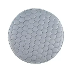 Clearance Kirklands Home Blue Quilted Honeycomb Ottoman