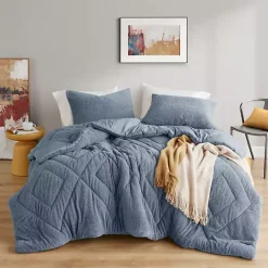 Sale Kirklands Home Quilted Teddy 2-pc. Twin Comforter Set Blue