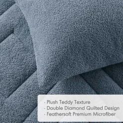Sale Kirklands Home Quilted Teddy 2-pc. Twin Comforter Set Blue