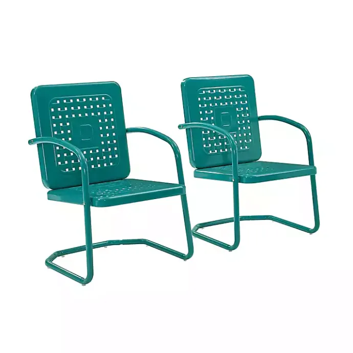 Online Kirklands Home Retro Basket Weave Chairs, Set of 2 Blue