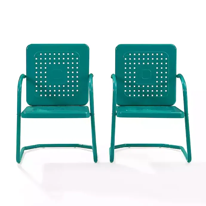 Online Kirklands Home Retro Basket Weave Chairs, Set of 2 Blue
