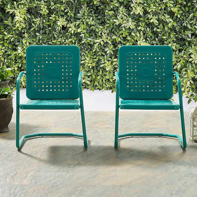 Online Kirklands Home Retro Basket Weave Chairs, Set of 2 Blue