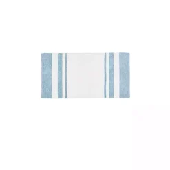 Best Kirklands Home Blue Reversible Stripe Trim Bath Mat, 45 in.