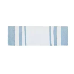Discount Kirklands Home Blue Reversible Stripe Trim Bath Mat, 72 in.