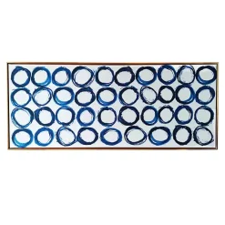 Kirklands Home Blue Rings Framed Canvas Art Print