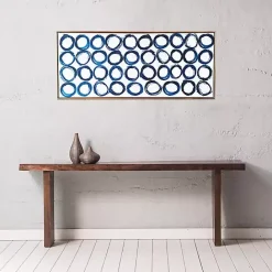 Kirklands Home Blue Rings Framed Canvas Art Print