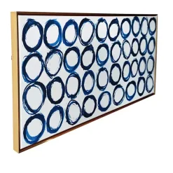 Kirklands Home Blue Rings Framed Canvas Art Print