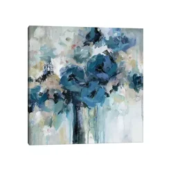 Kirklands Home Rose Splash Canvas Art Print Blue