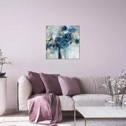Kirklands Home Rose Splash Canvas Art Print Blue