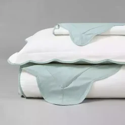 Hot Kirklands Home Blue Scallop Edge 3-pc. King Duvet Cover Set