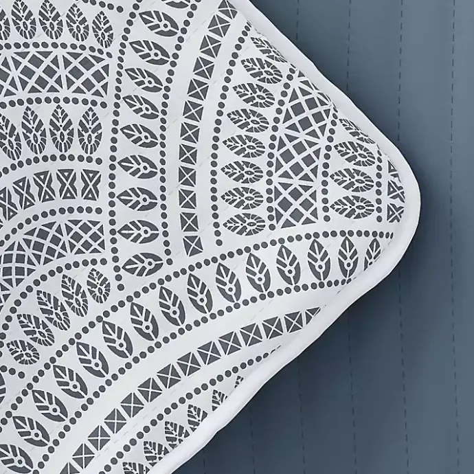 Online Kirklands Home Blue Scalloped Reversible 2-pc. Twin Quilt Set