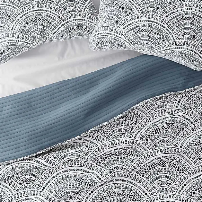 Online Kirklands Home Blue Scalloped Reversible 2-pc. Twin Quilt Set