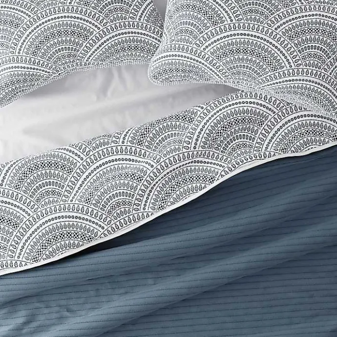 Online Kirklands Home Blue Scalloped Reversible 2-pc. Twin Quilt Set