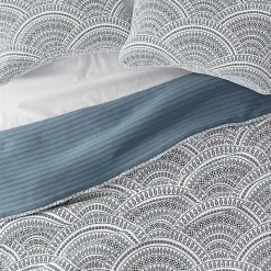 Best Kirklands Home Blue Scalloped Reversible 3-pc. King Quilt Set