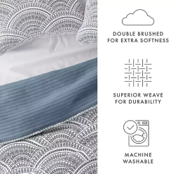 Best Kirklands Home Blue Scalloped Reversible 3-pc. King Quilt Set