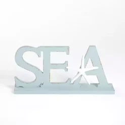 Discount Kirklands Home Sea Wooden Word Statue Blue