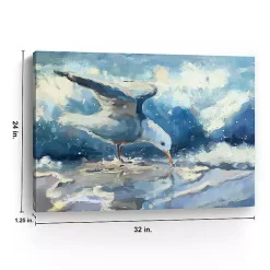 Hot Kirklands Home Seagull and Waves Canvas Art Print Blue