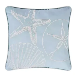 Discount Kirklands Home Seashell Collage Pillow Blue