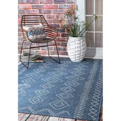 Best Kirklands Home Blue Serna Tribal Outdoor Area Rug, 5x8