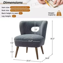 Clearance Kirklands Home Sherpa Barrel Accent Chair Blue