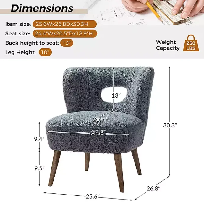 Clearance Kirklands Home Sherpa Barrel Accent Chair Blue