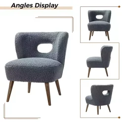 Clearance Kirklands Home Sherpa Barrel Accent Chair Blue