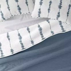 Sale Kirklands Home Blue Shibori Reversible 3-pc. Queen Quilt Set