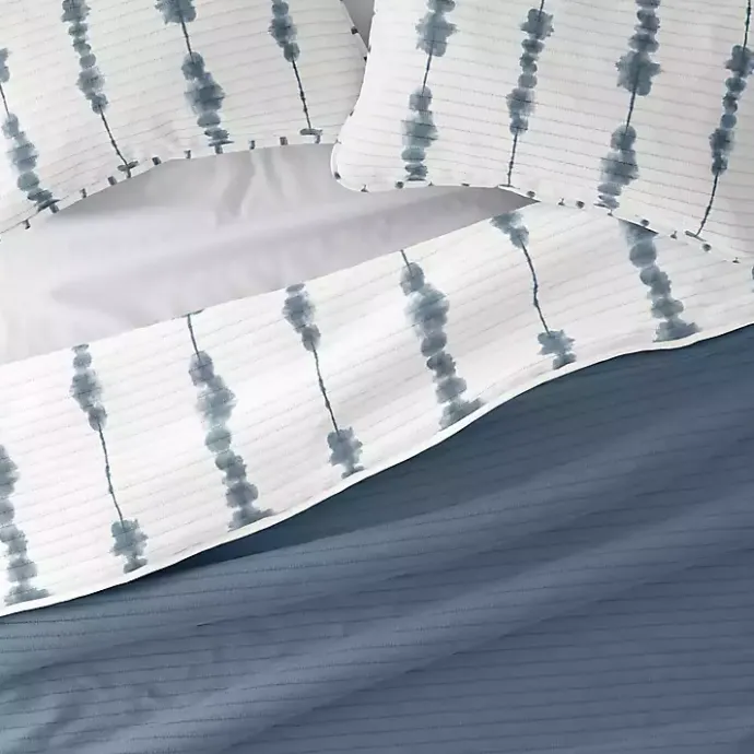 Kirklands Home Blue Shibori Reversible 3-pc. King Quilt Set