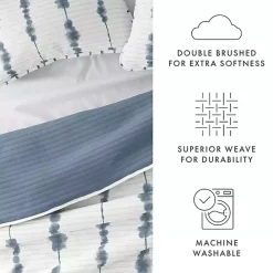 Kirklands Home Blue Shibori Reversible 3-pc. King Quilt Set