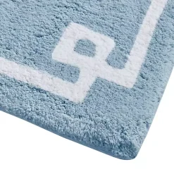 Outlet Kirklands Home Blue Simple Trim Cotton Tufted Bath Mat, 30 in.