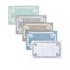 Outlet Kirklands Home Blue Simple Trim Cotton Tufted Bath Mat, 30 in.