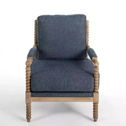 Online Kirklands Home Spencer Spindle Armchair Blue
