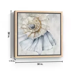 Online Kirklands Home Blue Spiral Shell Framed Canvas Art Print