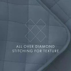 Sale Kirklands Home Stitched Diamond 3-pc. Queen Quilt Set Blue