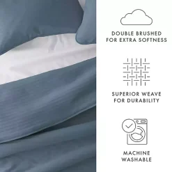 Best Kirklands Home Stitched Stripes 3-pc. King Quilt Set Blue