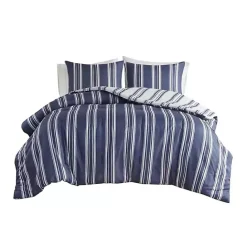 Online Kirklands Home Blue Stripe Jackson 3-pc. King Comforter Set