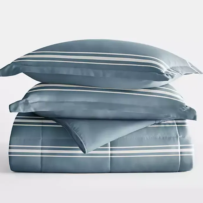 Online Kirklands Home Striped Reversible 3-pc. King Comforter Set Blue